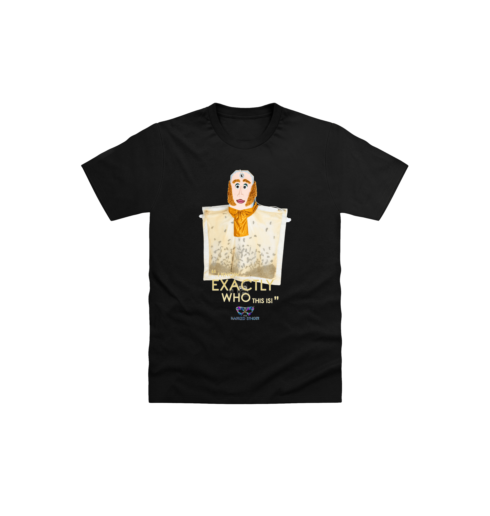 Black Printed Kids T-Shirt Front