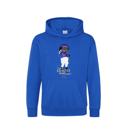 Royal Blue Printed Kids Hoodie Front