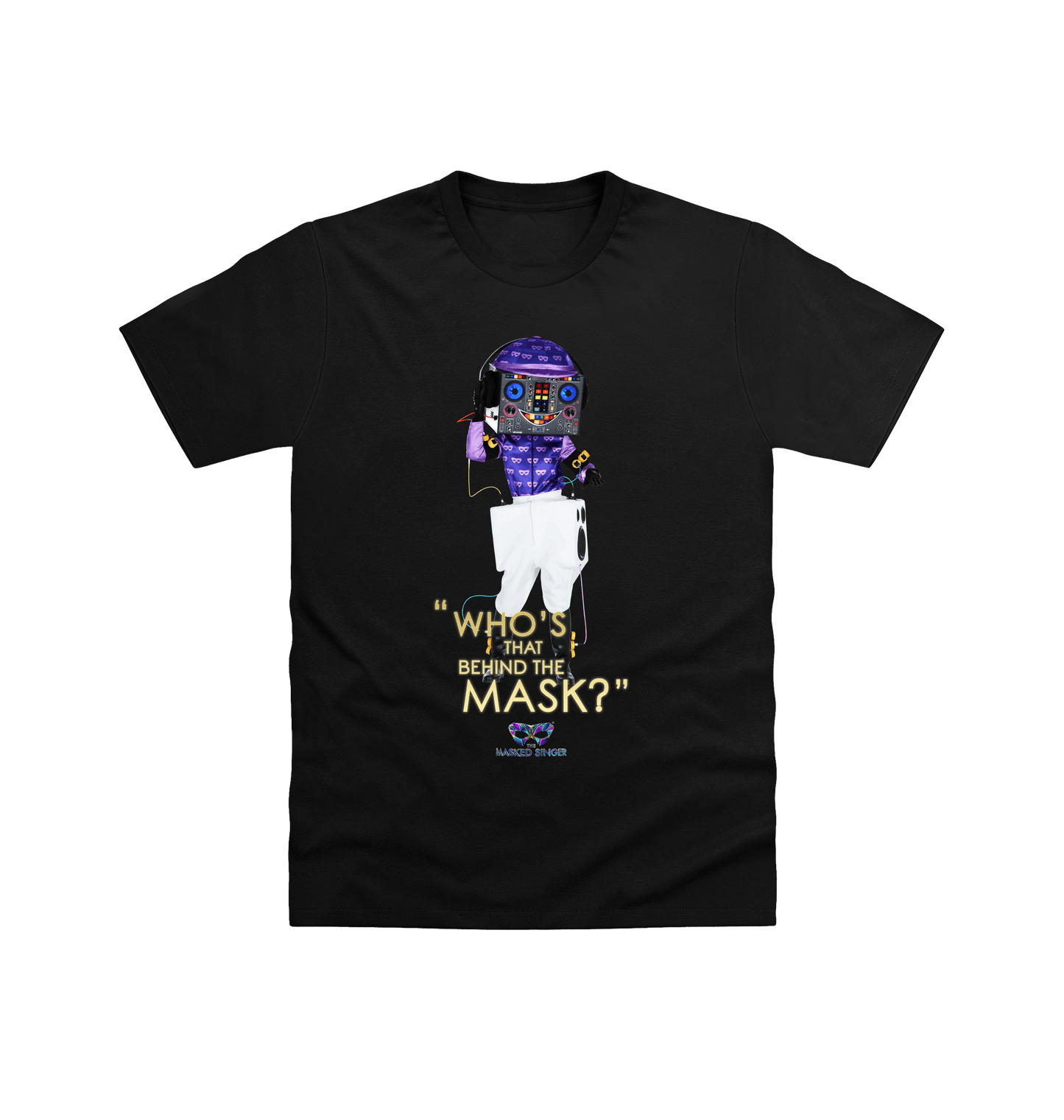 Black Printed T-shirt Front