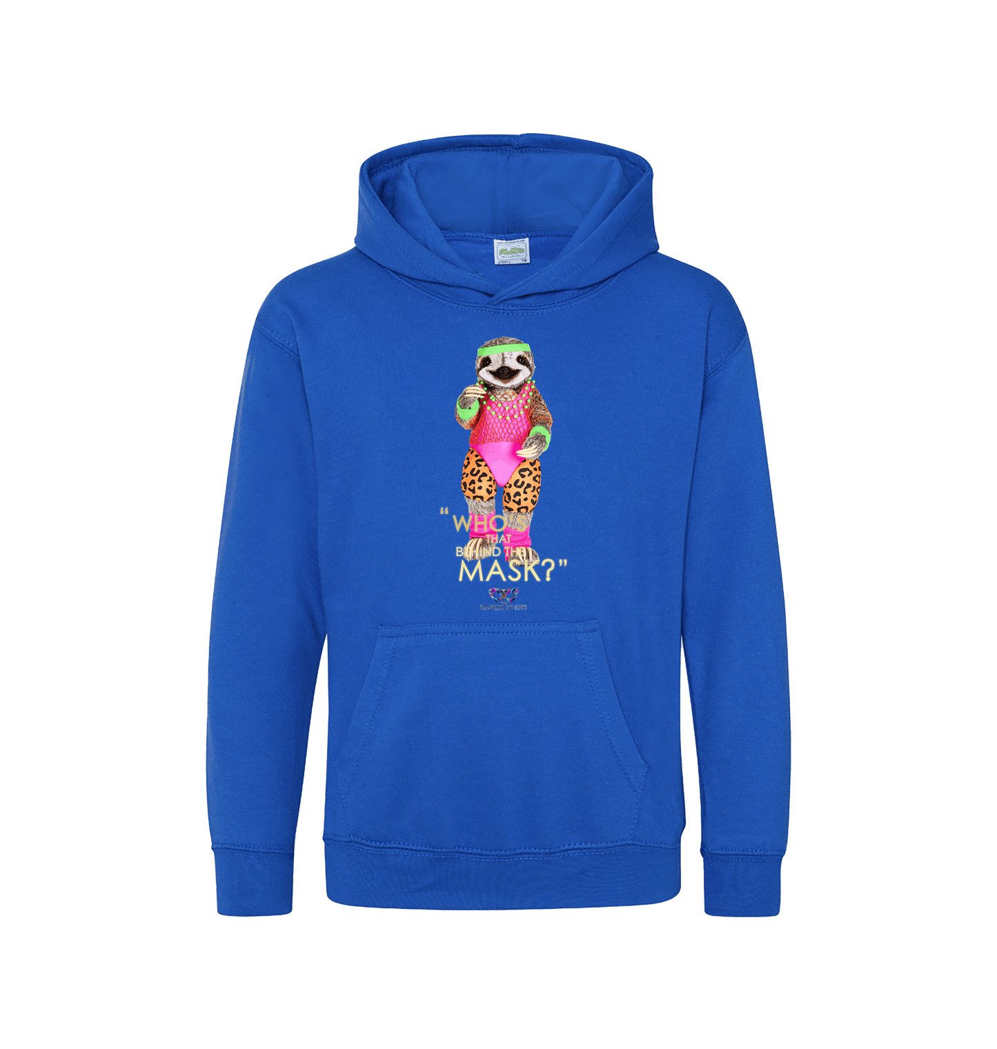 Royal Blue Printed Kids Hoodie Front