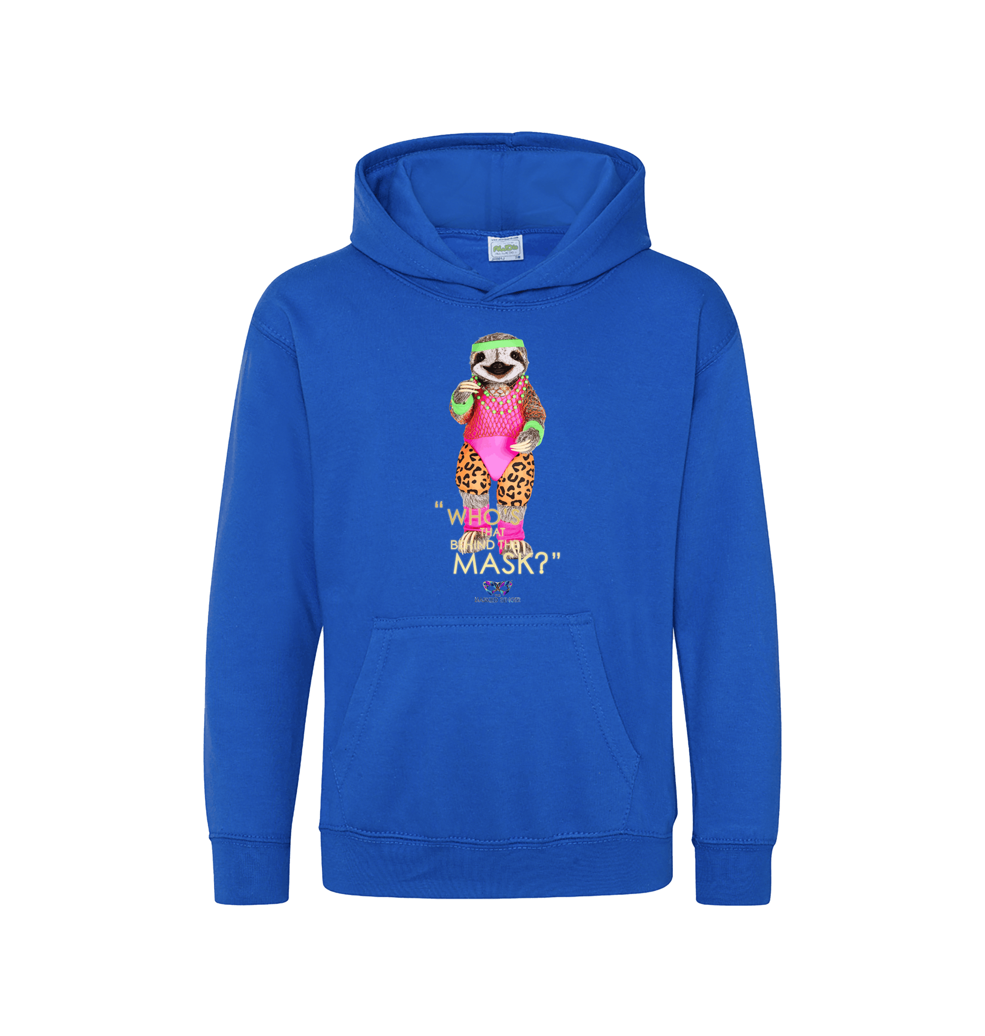 Royal Blue Printed Kids Hoodie Front