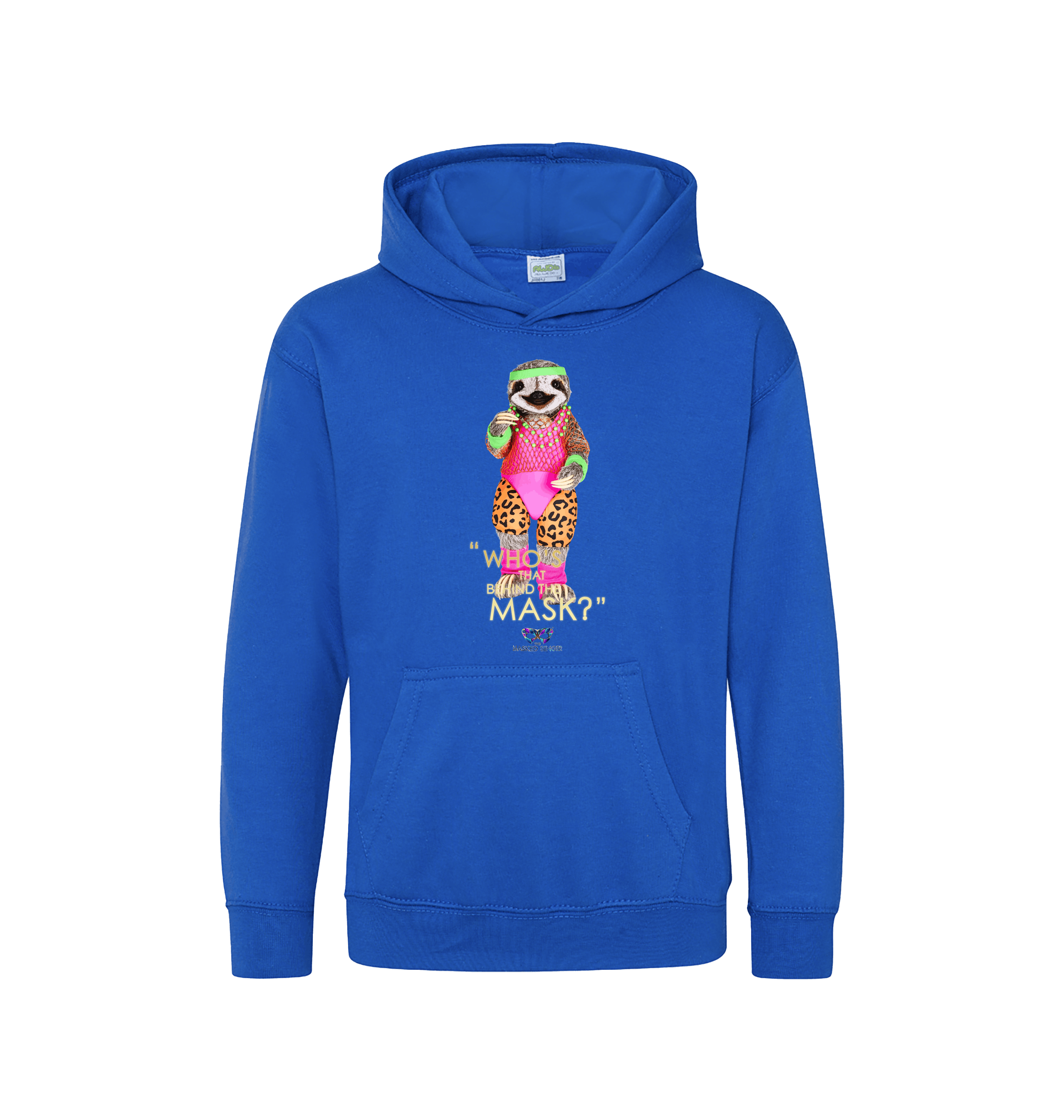 Royal Blue Printed Kids Hoodie Front