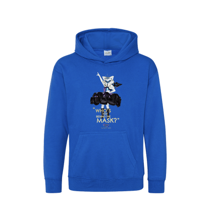 Royal Blue Printed Kids Hoodie Front