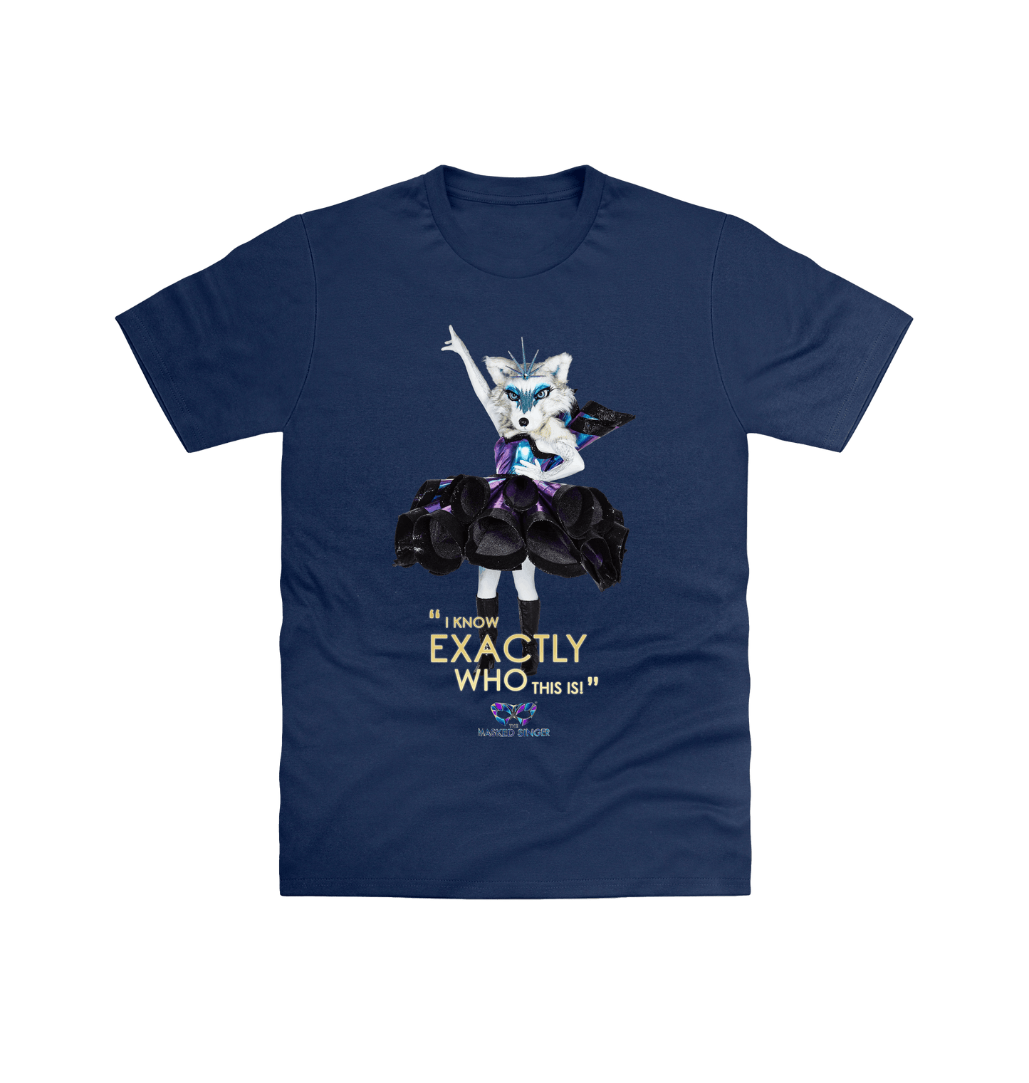 Navy Printed T-shirt Front