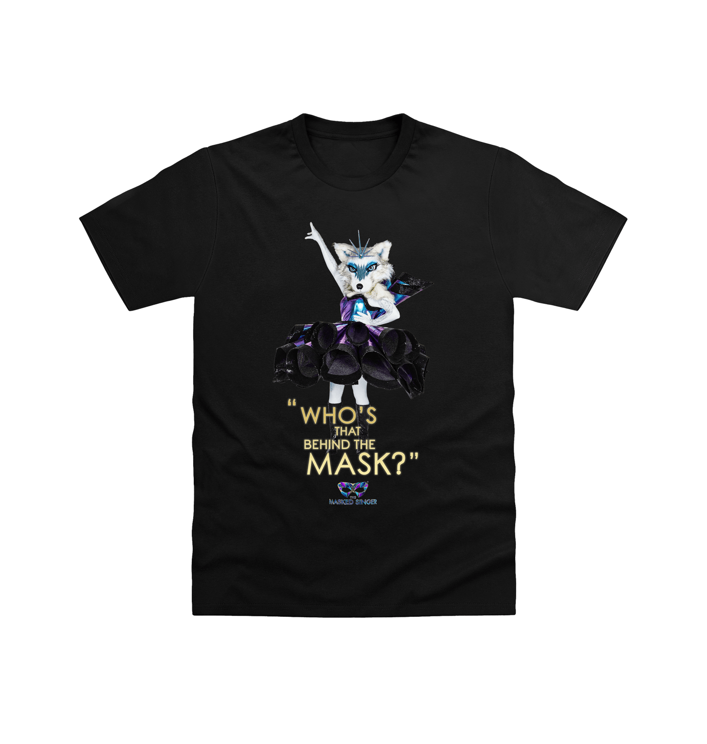 Black Printed T-shirt Front