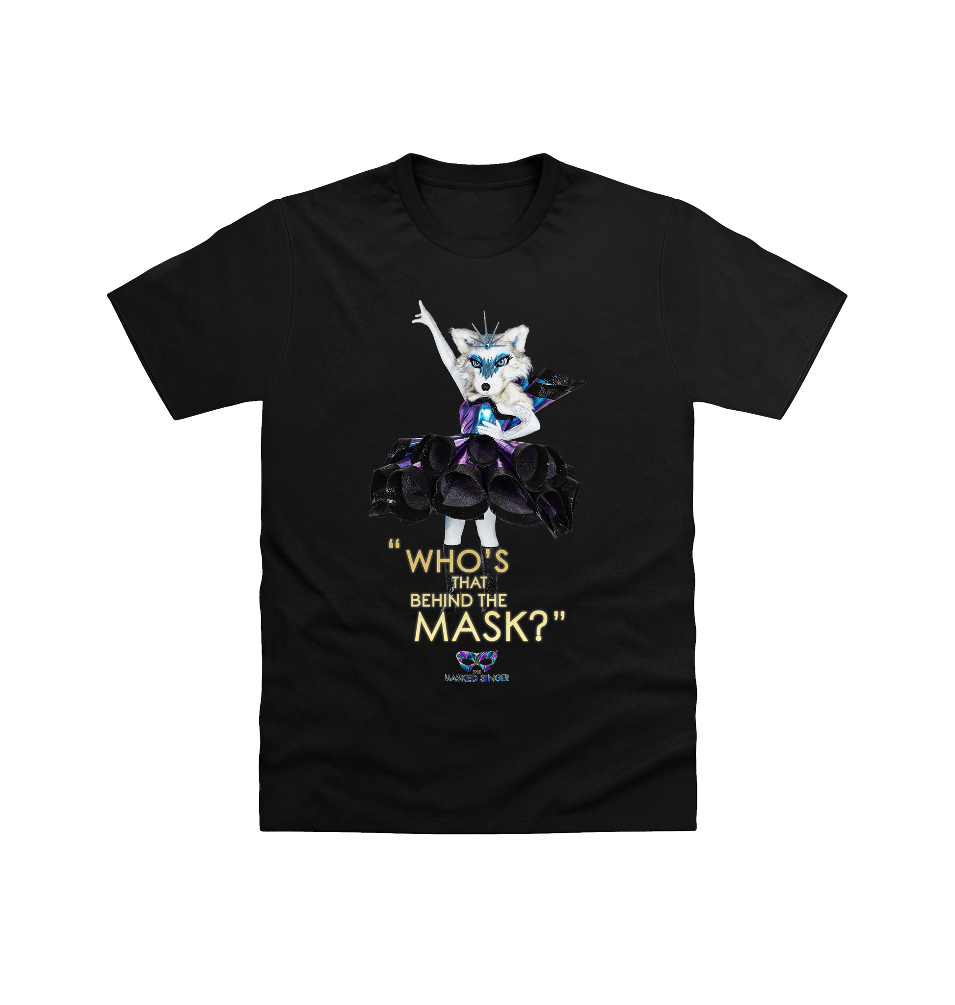 Black Printed T-shirt Front