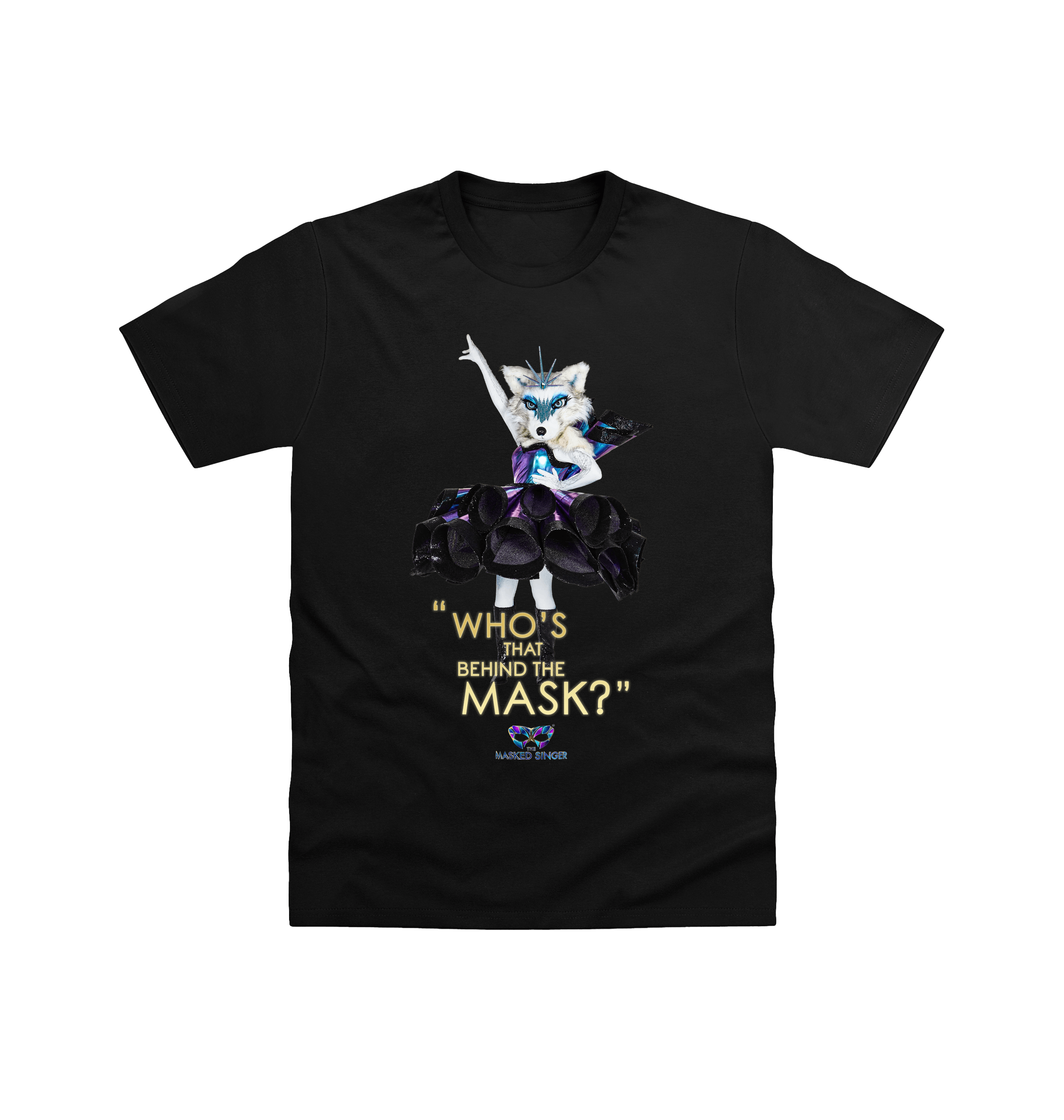 Black Printed T-shirt Front