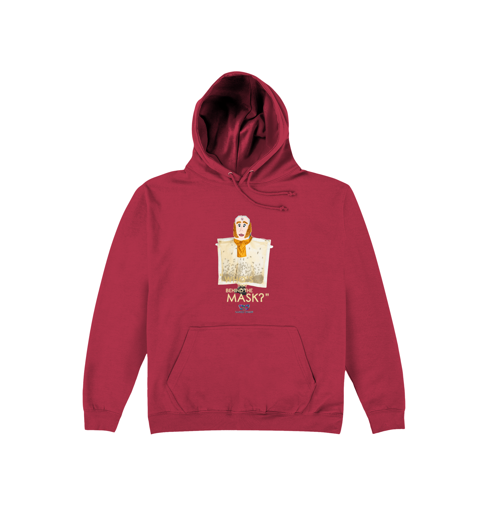 Brick Red Printed Hoody Front