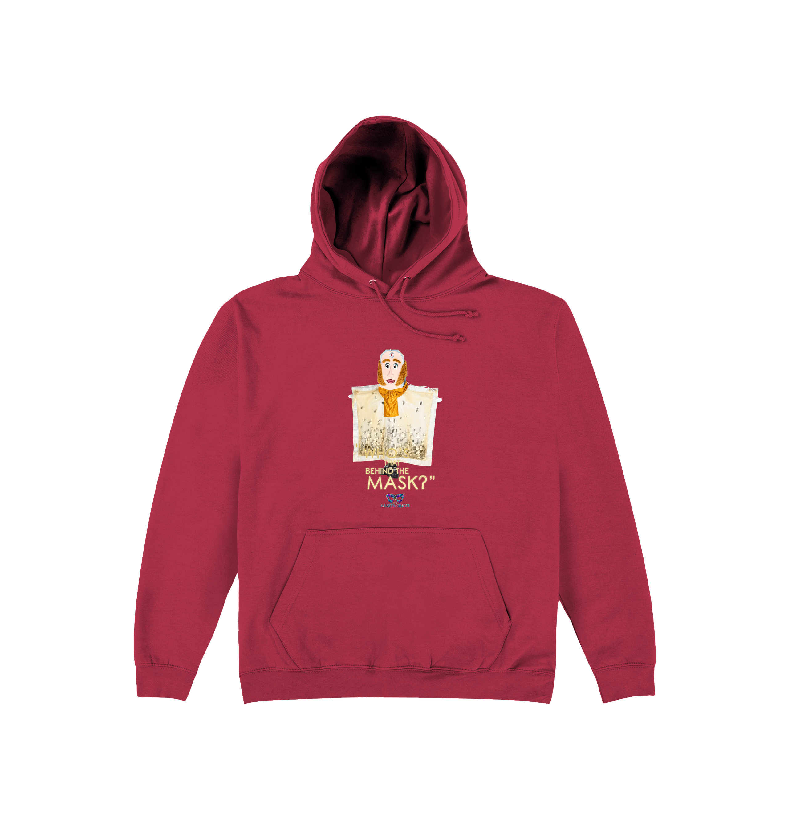Brick Red Printed Hoody Front