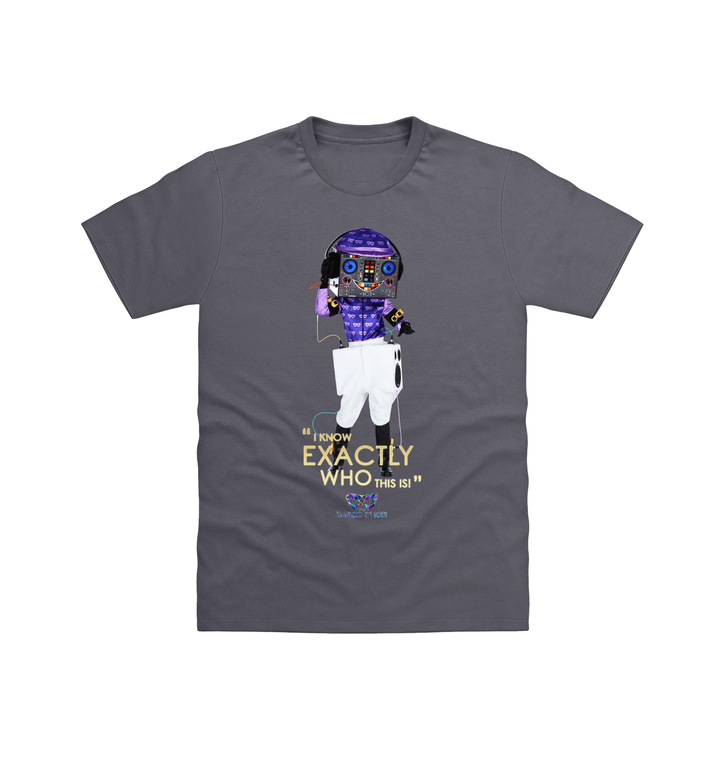 Charcoal Printed T-shirt Front