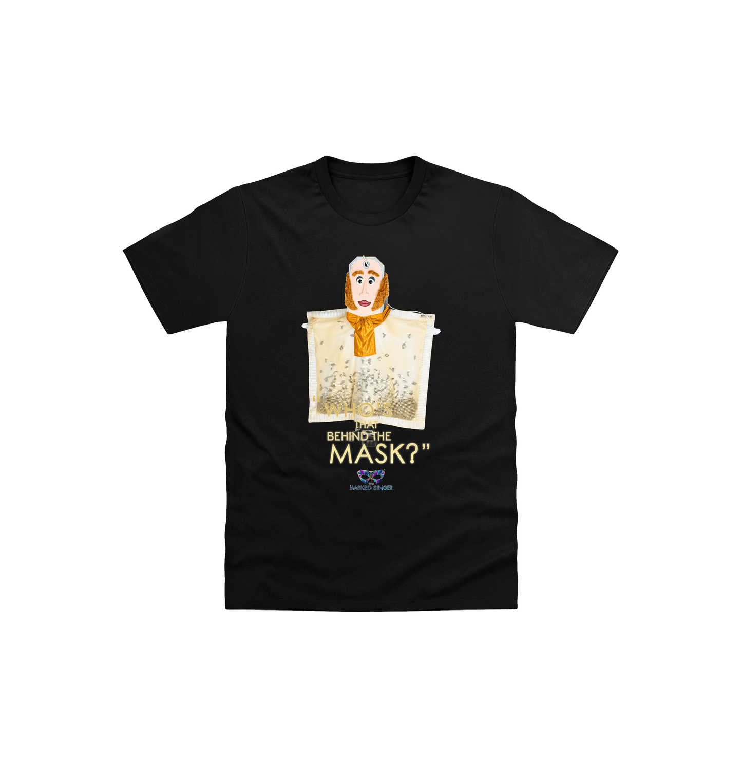 Black Printed Kids T-Shirt Front