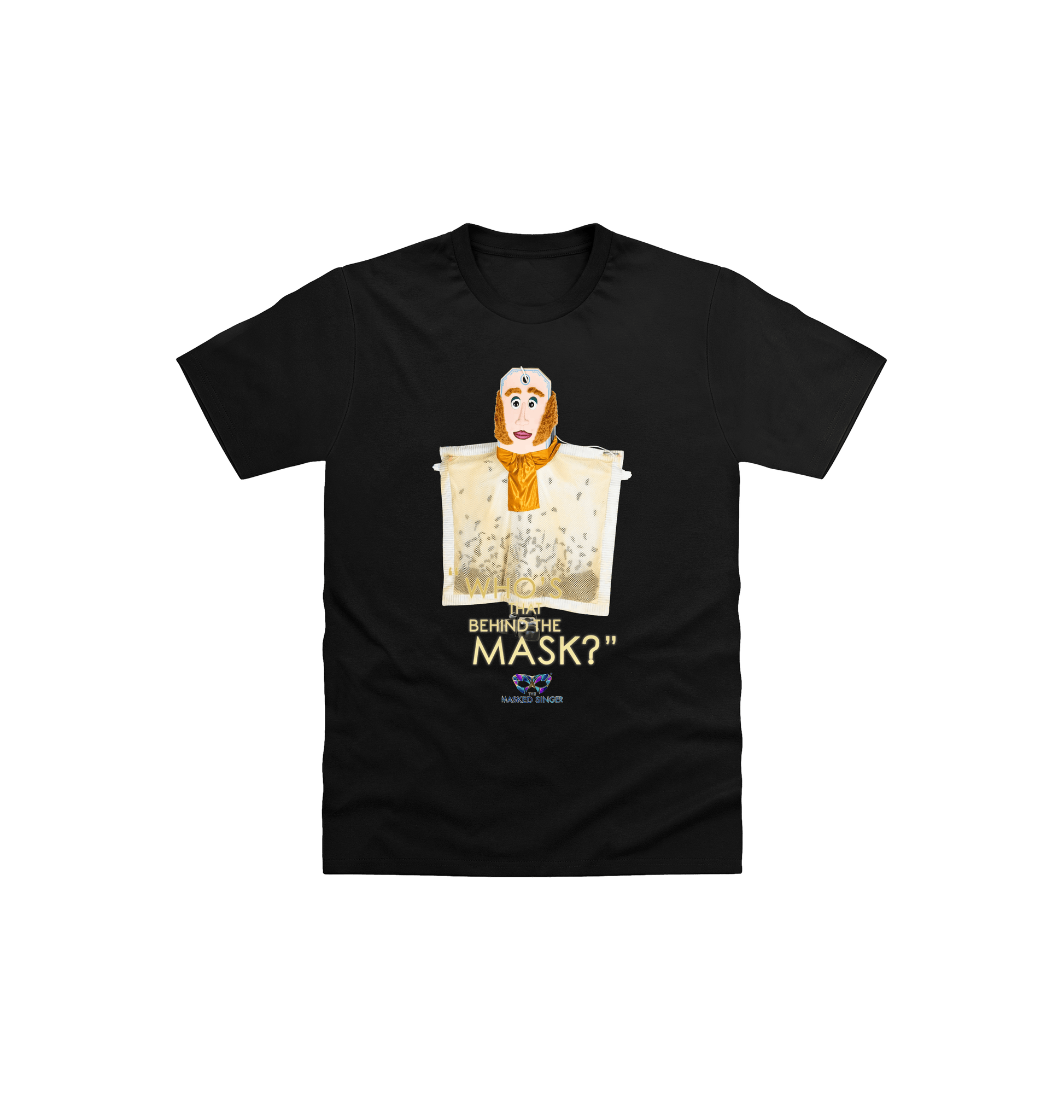 Black Printed Kids T-Shirt Front