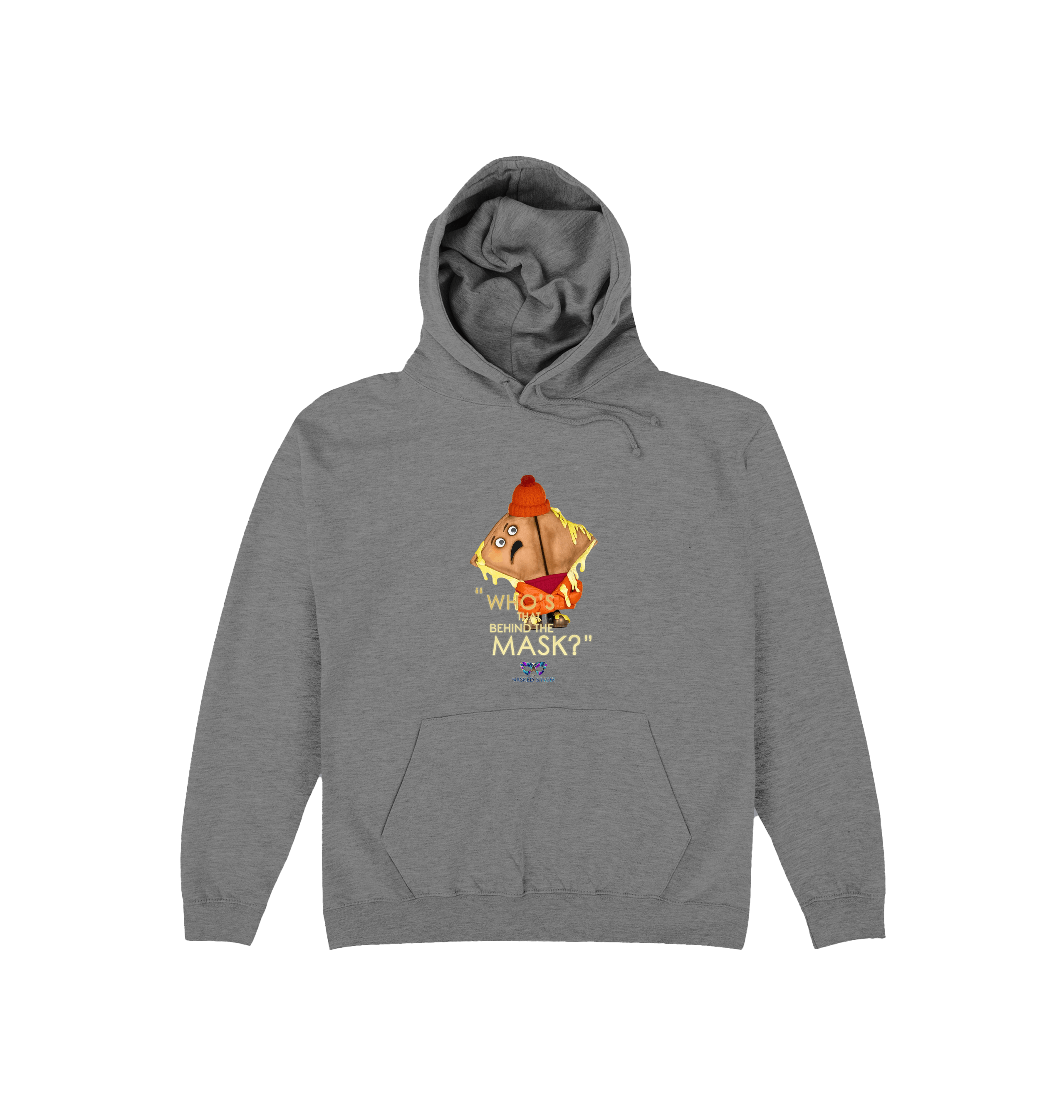 Graphite Heather Printed Hoody Front