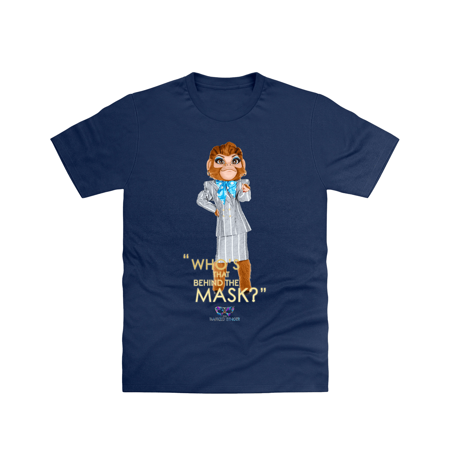 Navy Printed T-shirt Front