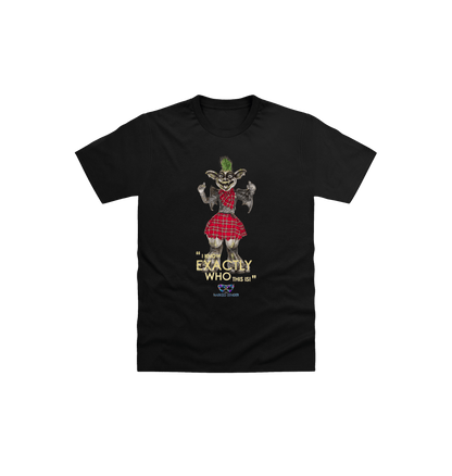 Black Printed Kids T-Shirt Front