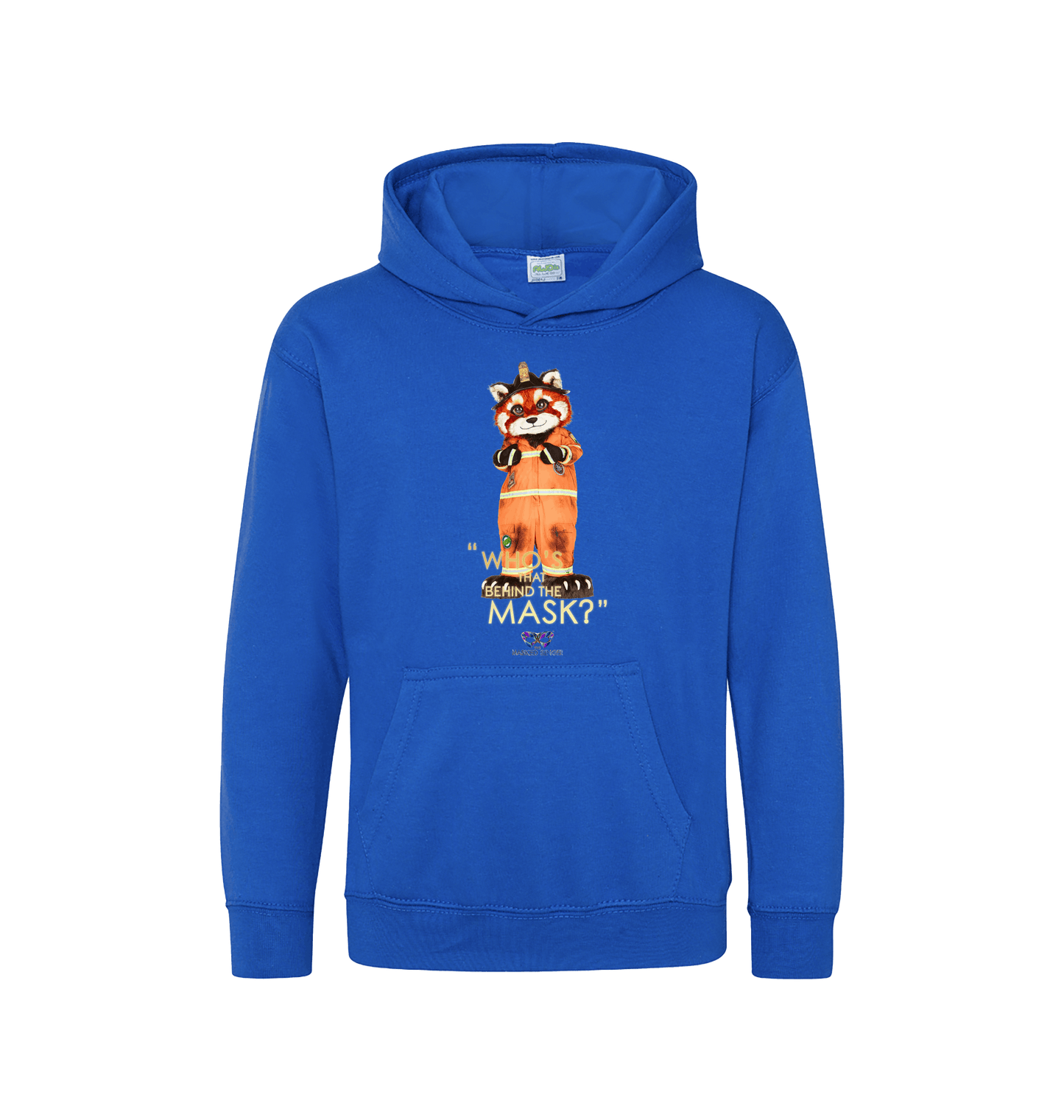 Royal Blue Printed Kids Hoodie Front