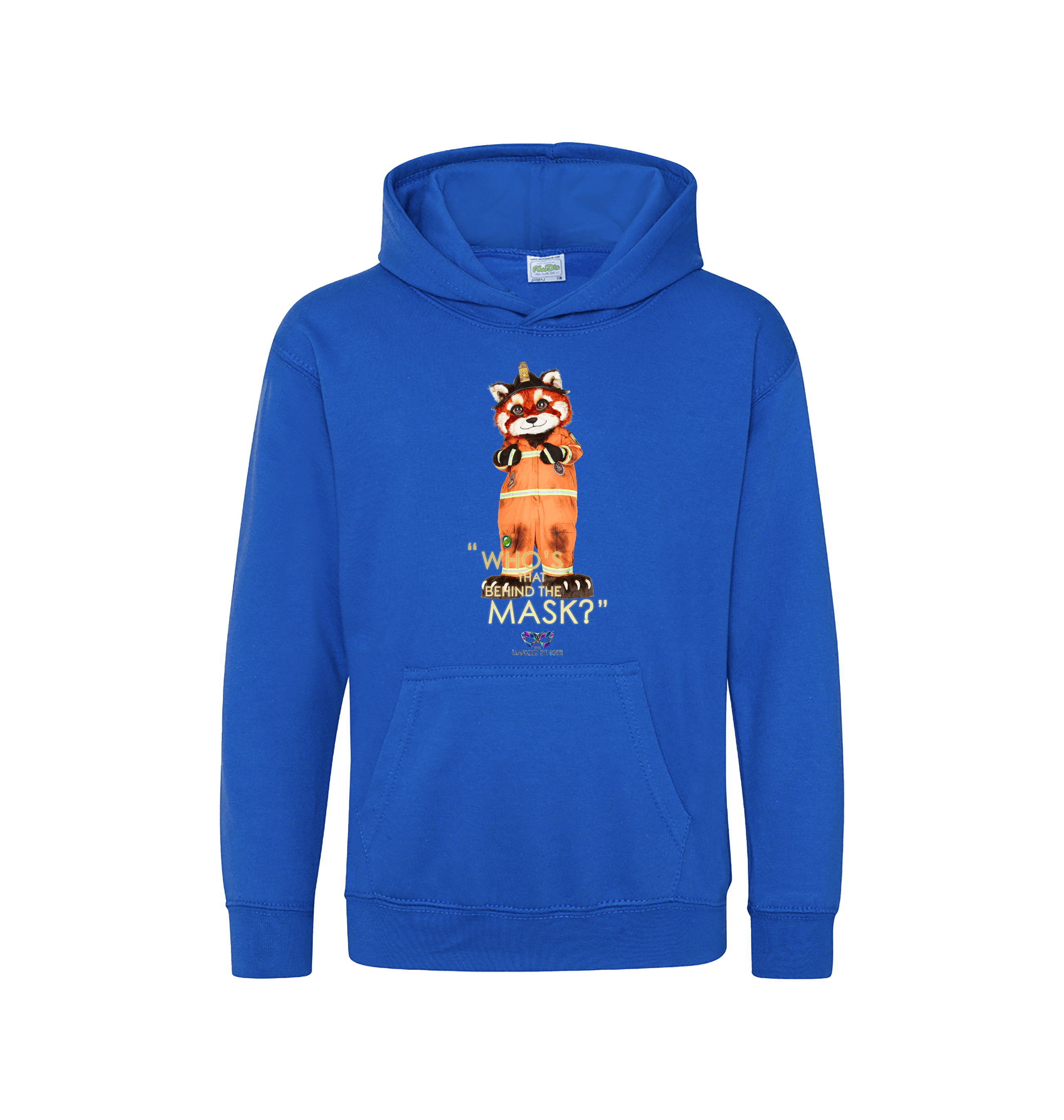 Royal Blue Printed Kids Hoodie Front
