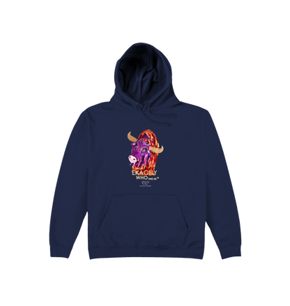 Oxford Navy Printed Hoody Front