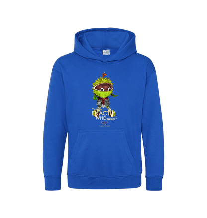 Royal Blue Printed Kids Hoodie Front