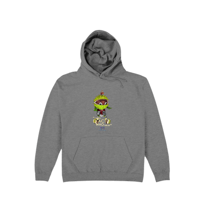 Graphite Heather Printed Hoody Front