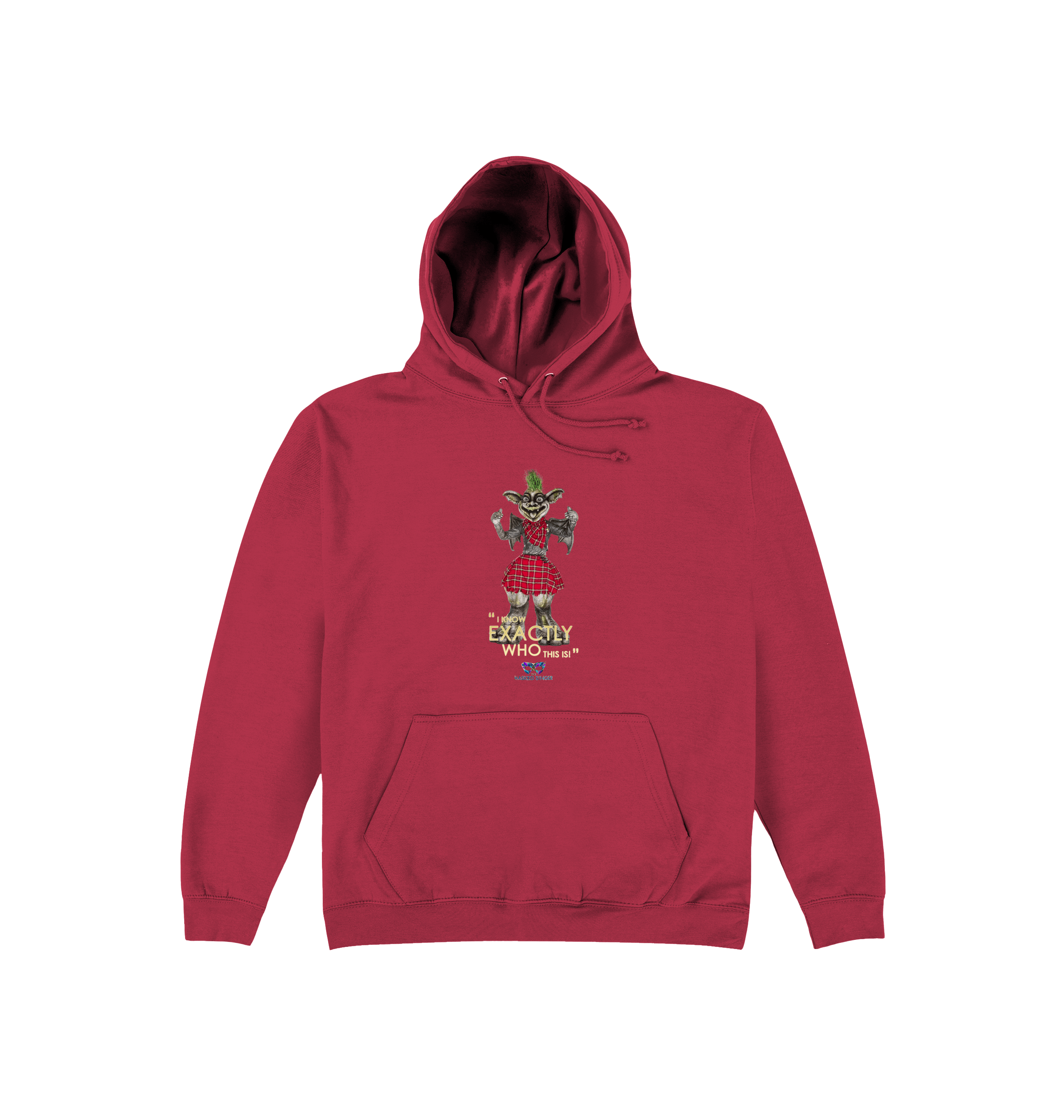 Brick Red Printed Hoody Front