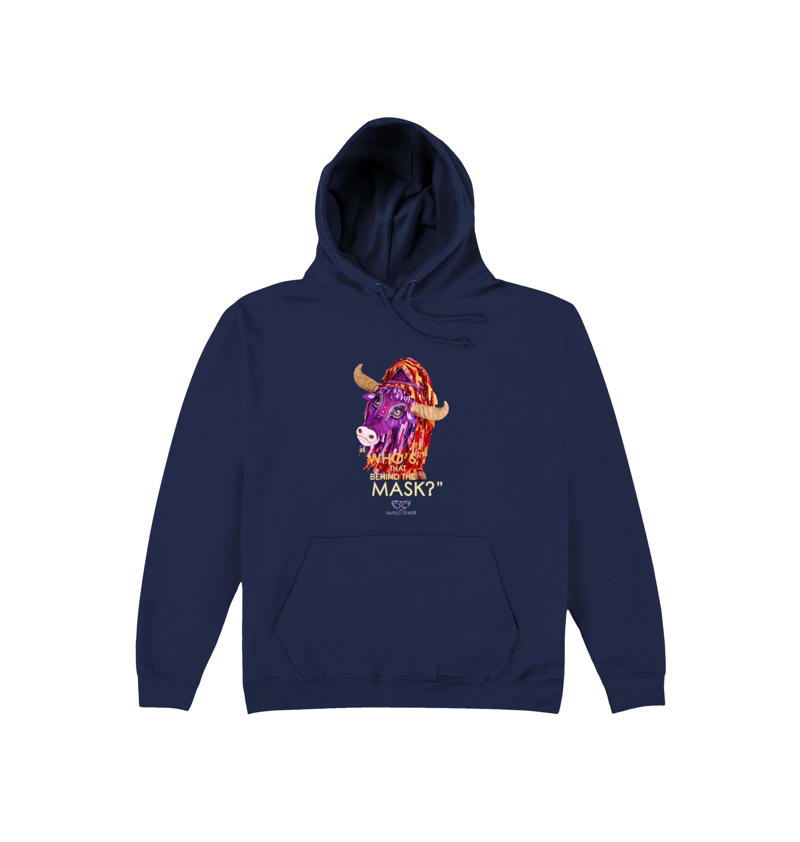 Oxford Navy Printed Hoody Front