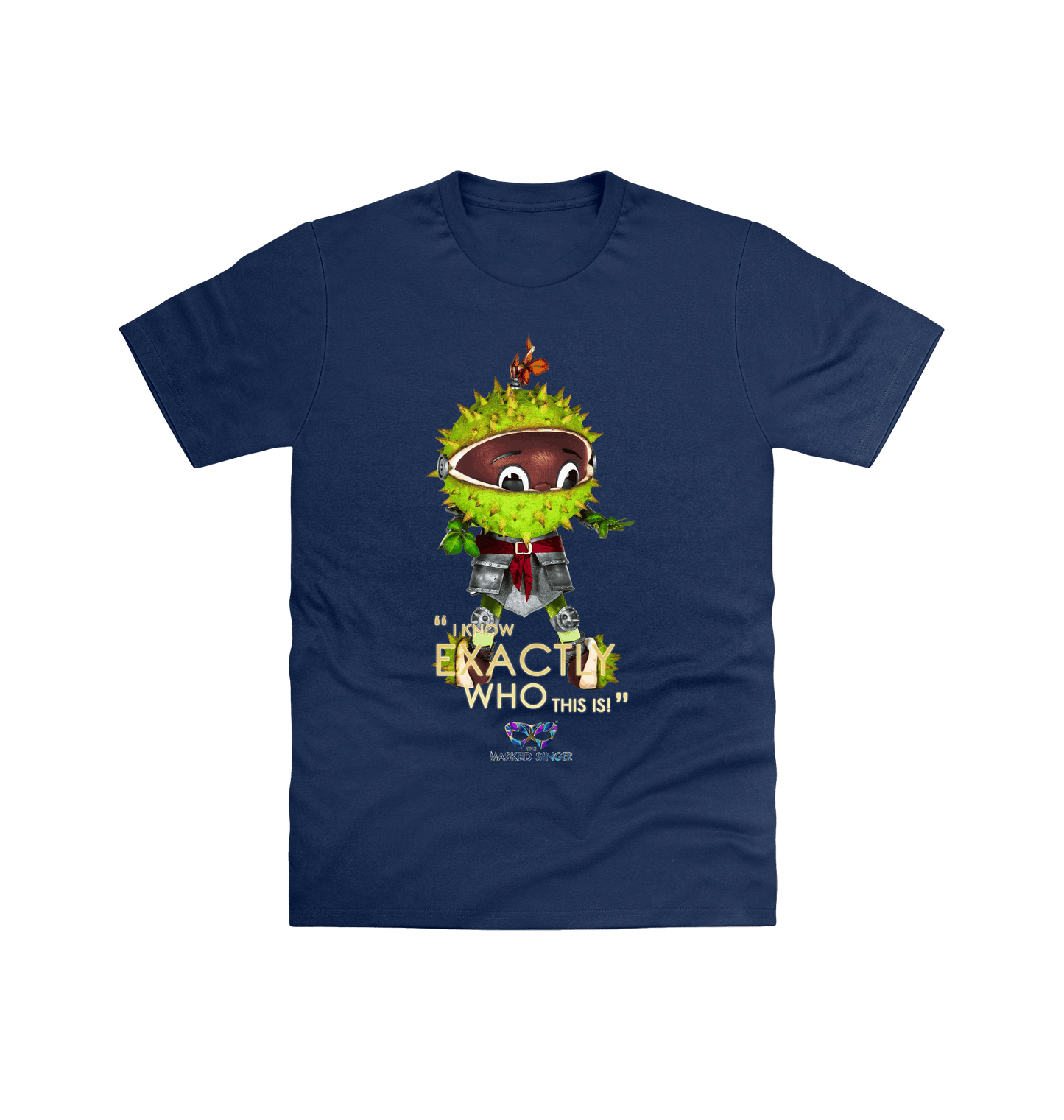 Navy Printed T-shirt Front