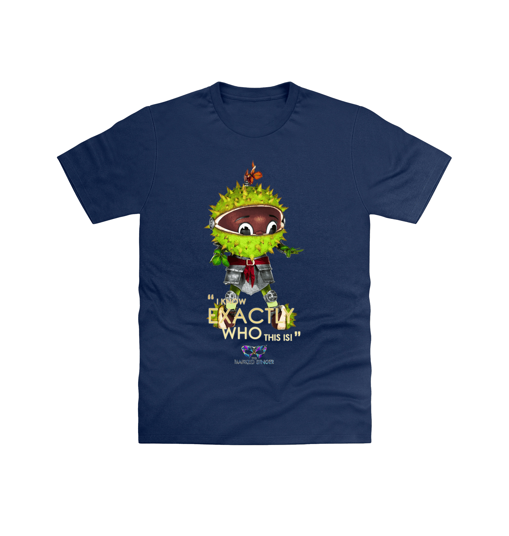 Navy Printed T-shirt Front