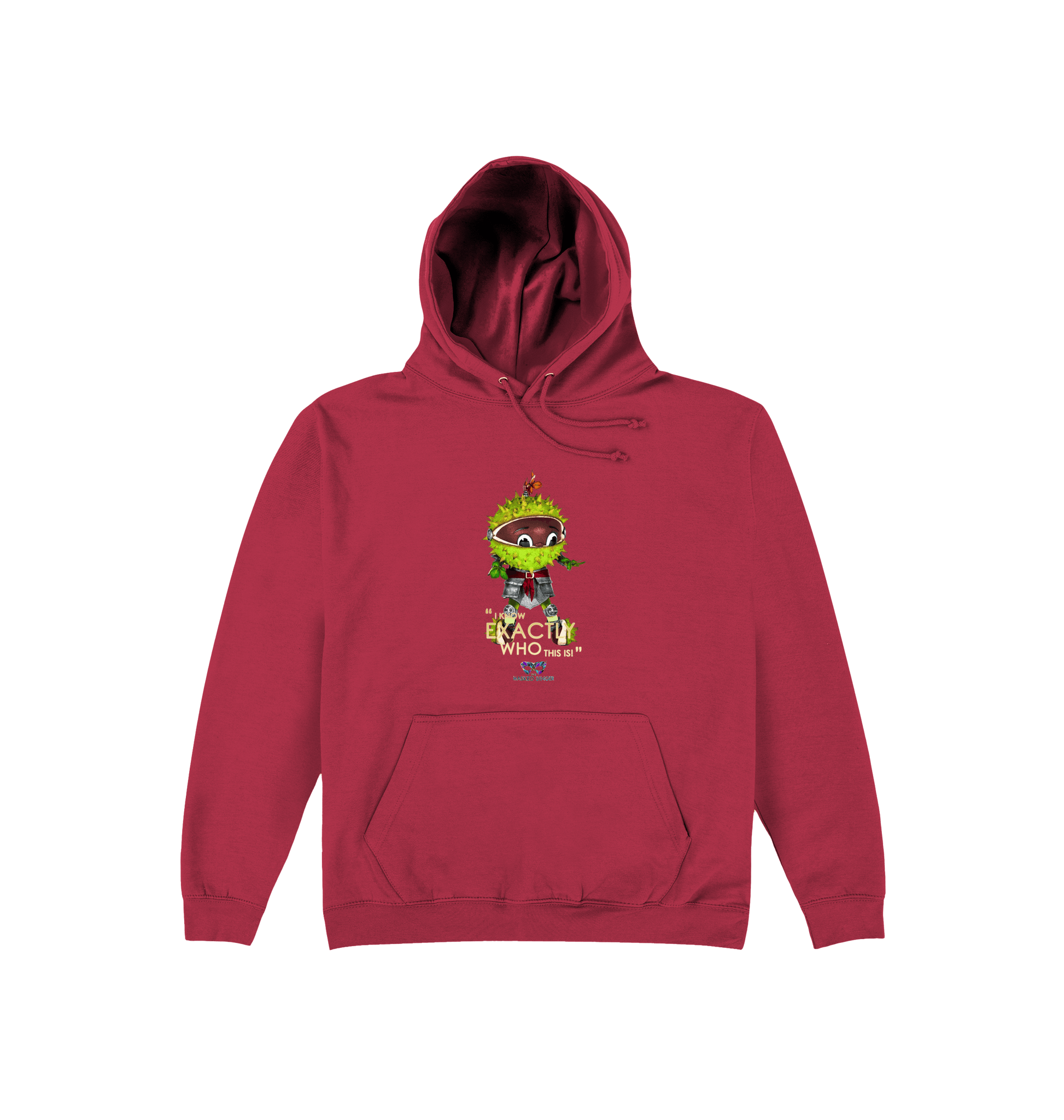 Brick Red Printed Hoody Front