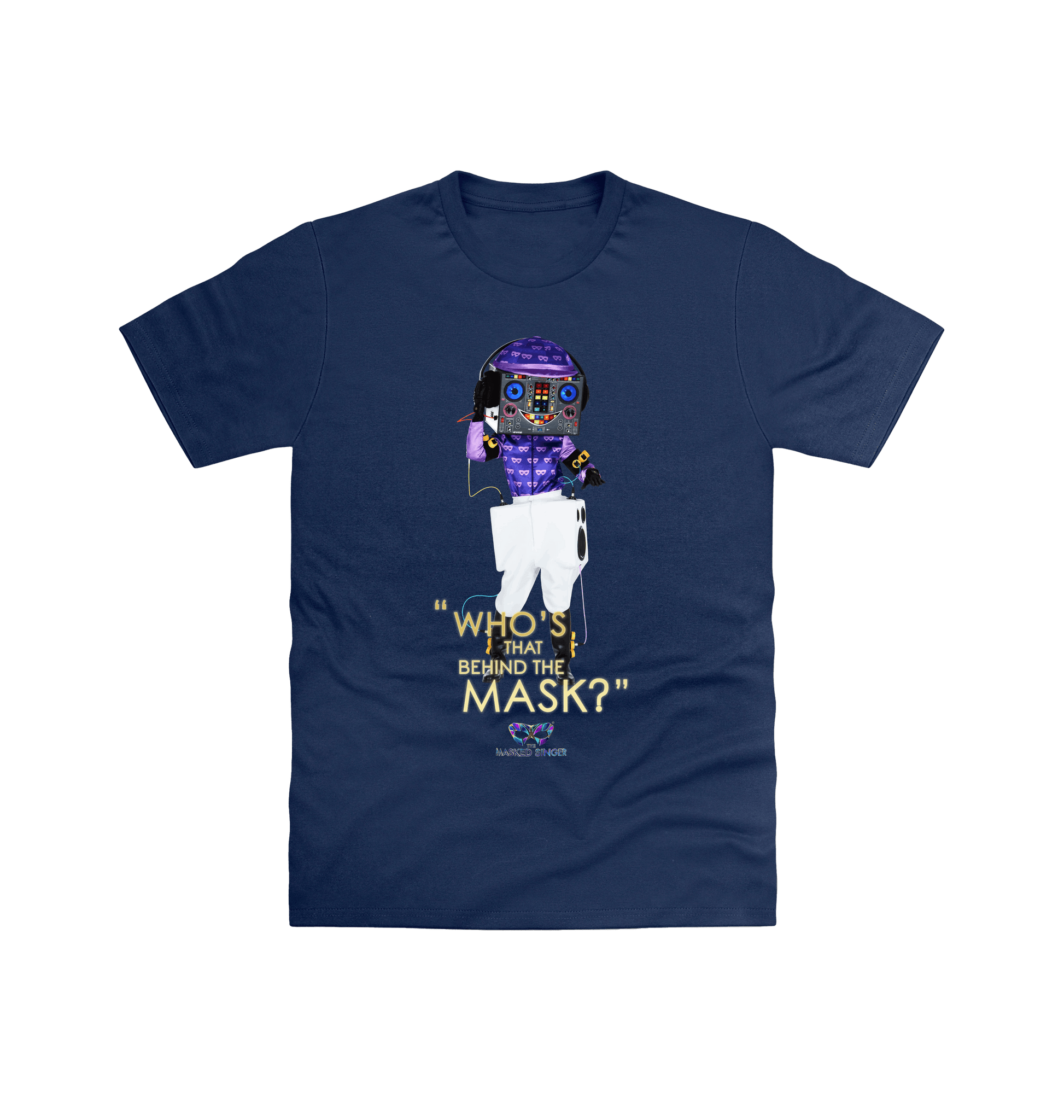 Navy Printed T-shirt Front