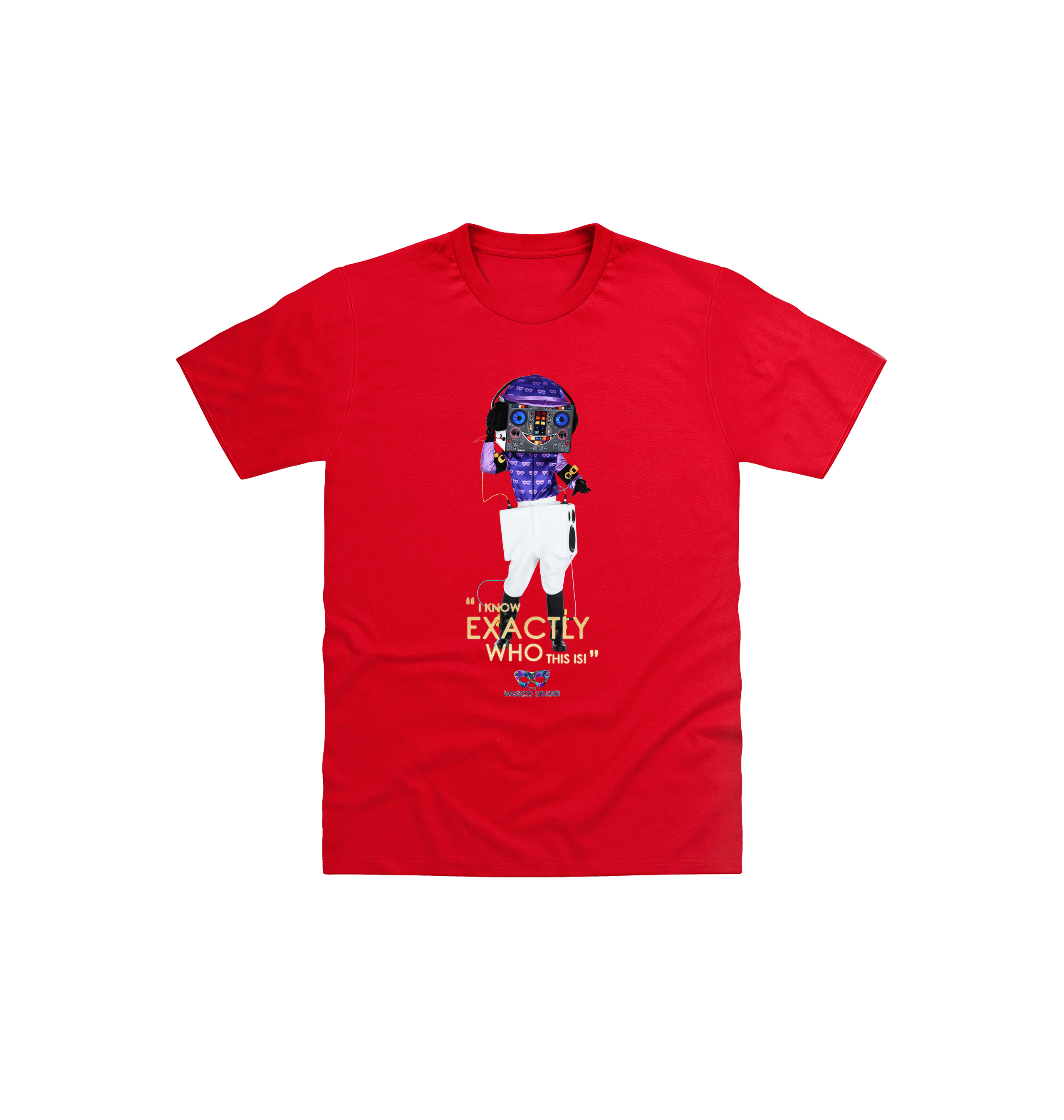 Red Printed Kids T-Shirt Front