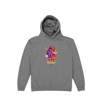 Graphite Heather Printed Hoody Front