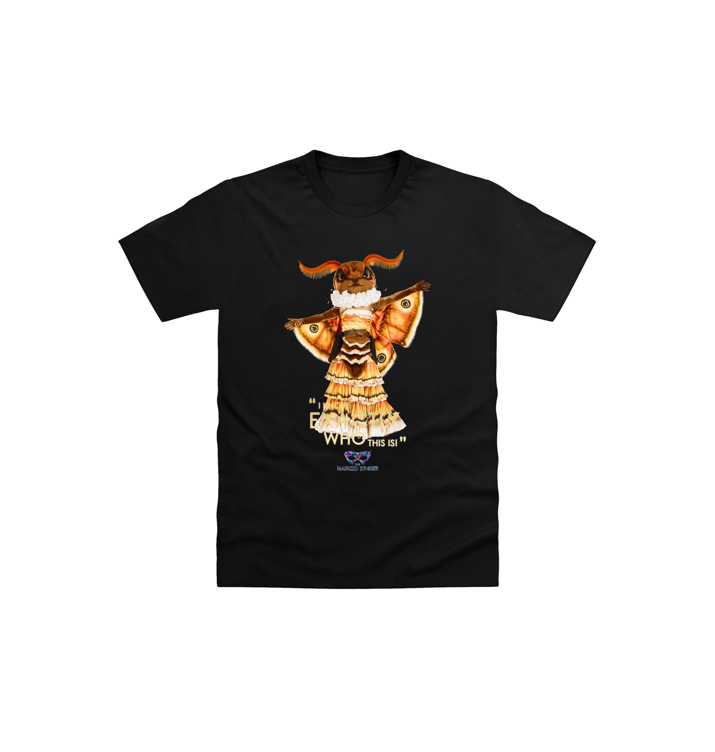 Black Printed Kids T-Shirt Front