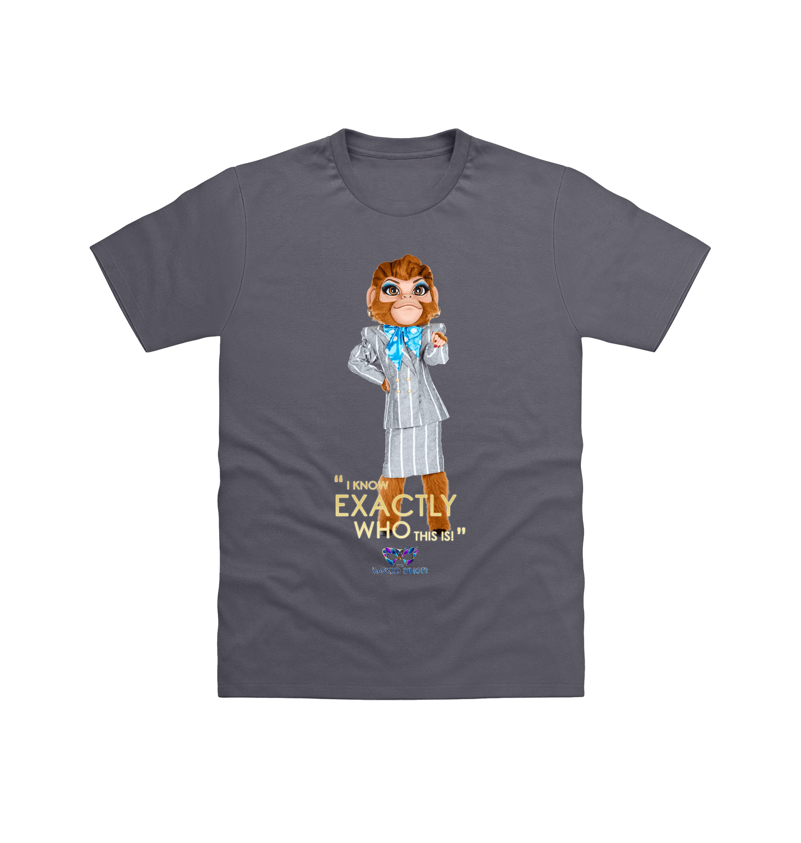 Charcoal Printed T-shirt Front