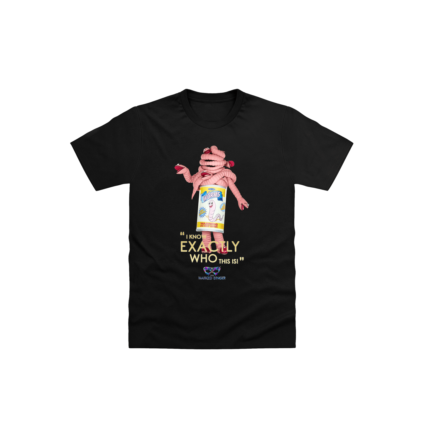Black Printed Kids T-Shirt Front