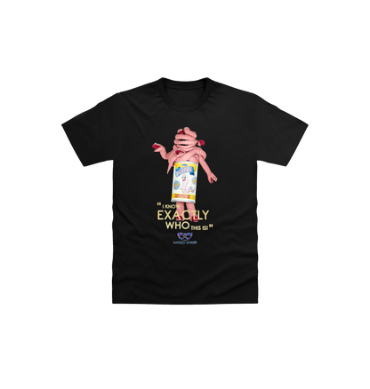 Black Printed Kids T-Shirt Front