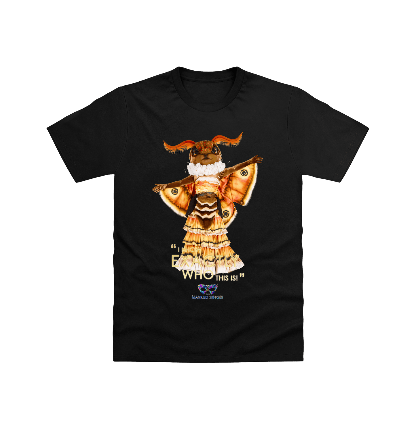 Black Printed T-shirt Front