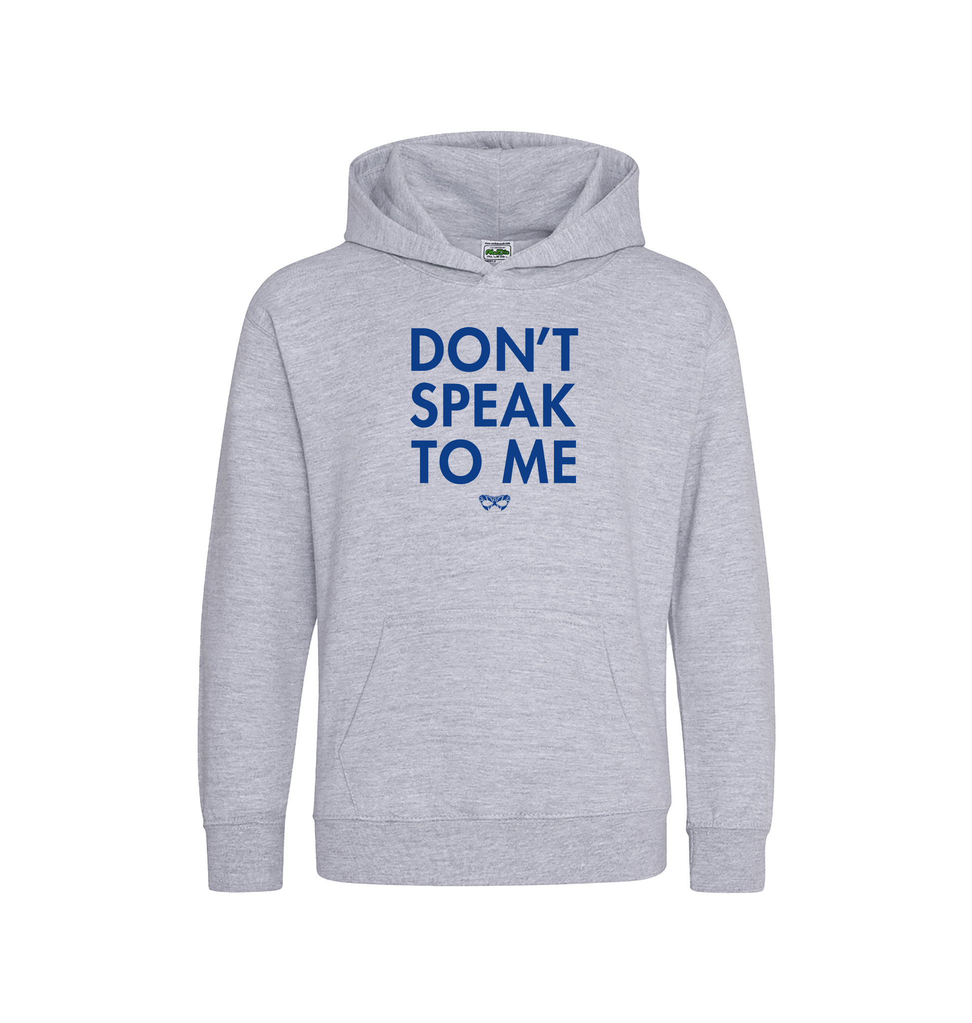 Heather Grey Printed Kids Hoodie Front