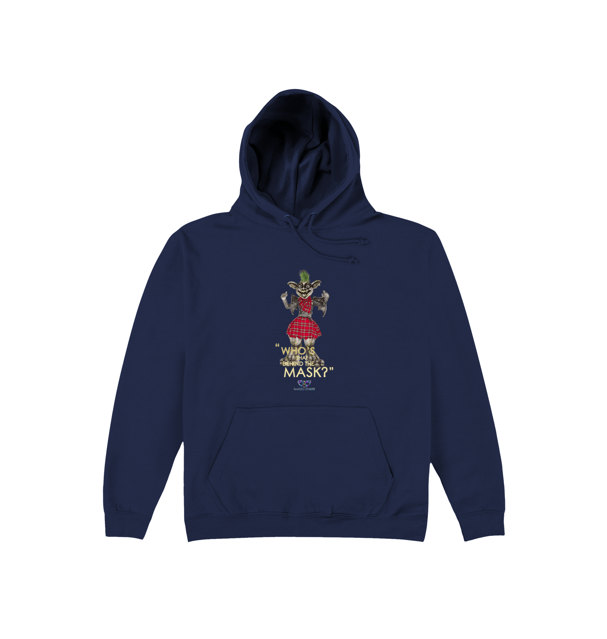 Oxford Navy Printed Hoody Front