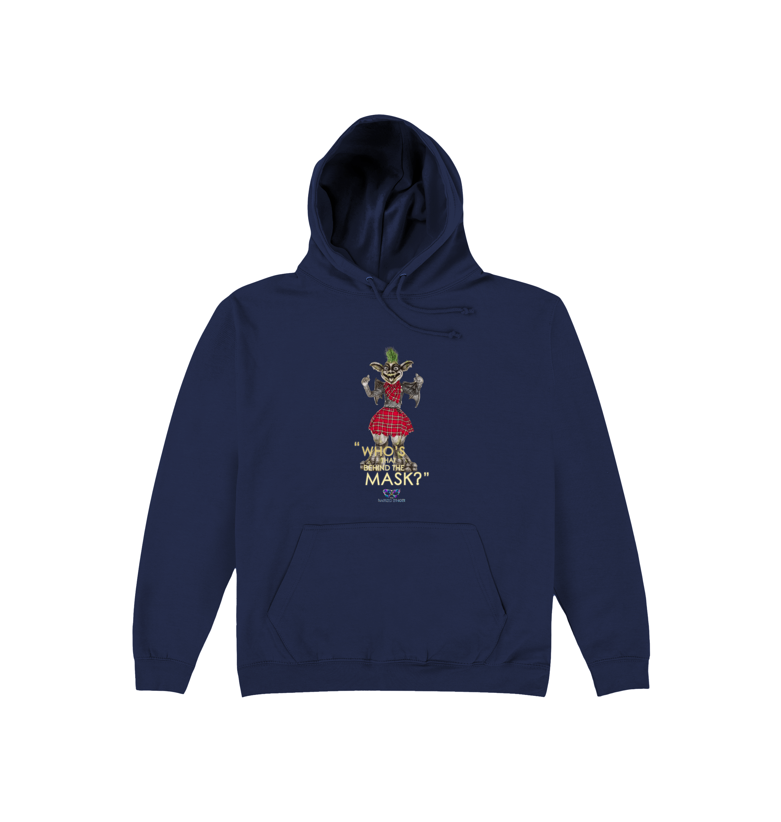 Oxford Navy Printed Hoody Front