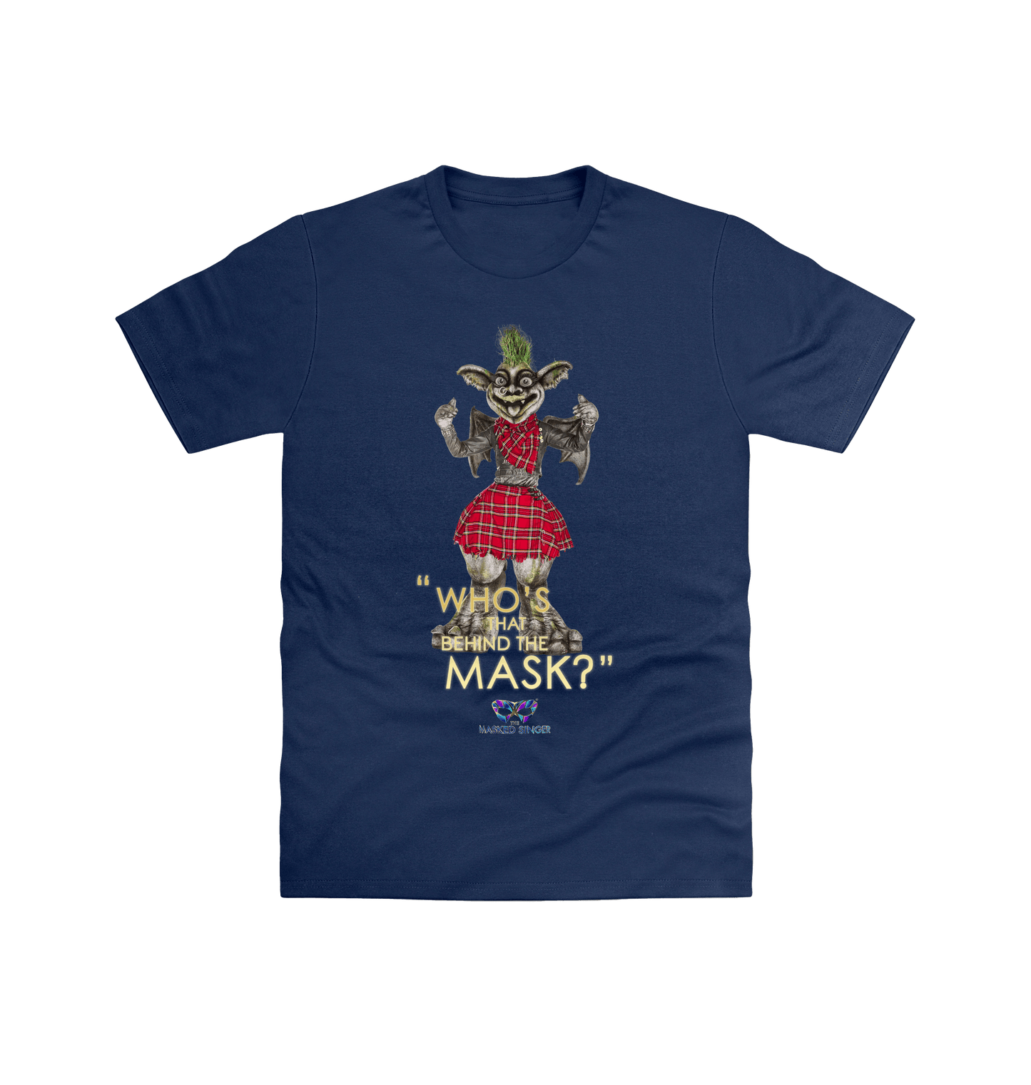 Navy Printed T-shirt Front