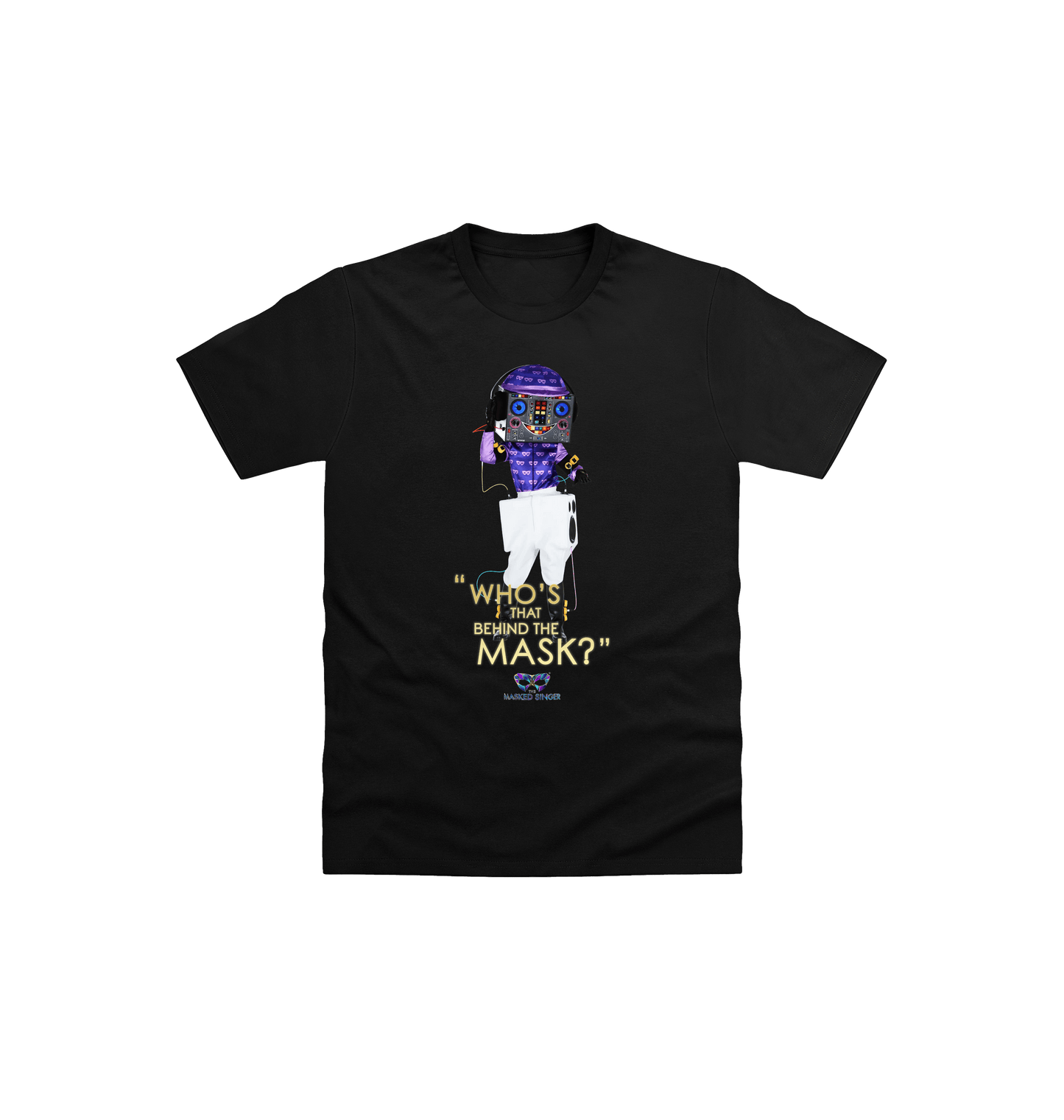 Black Printed Kids T-Shirt Front