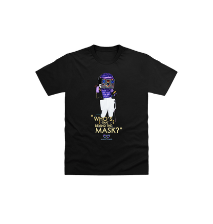 Black Printed Kids T-Shirt Front