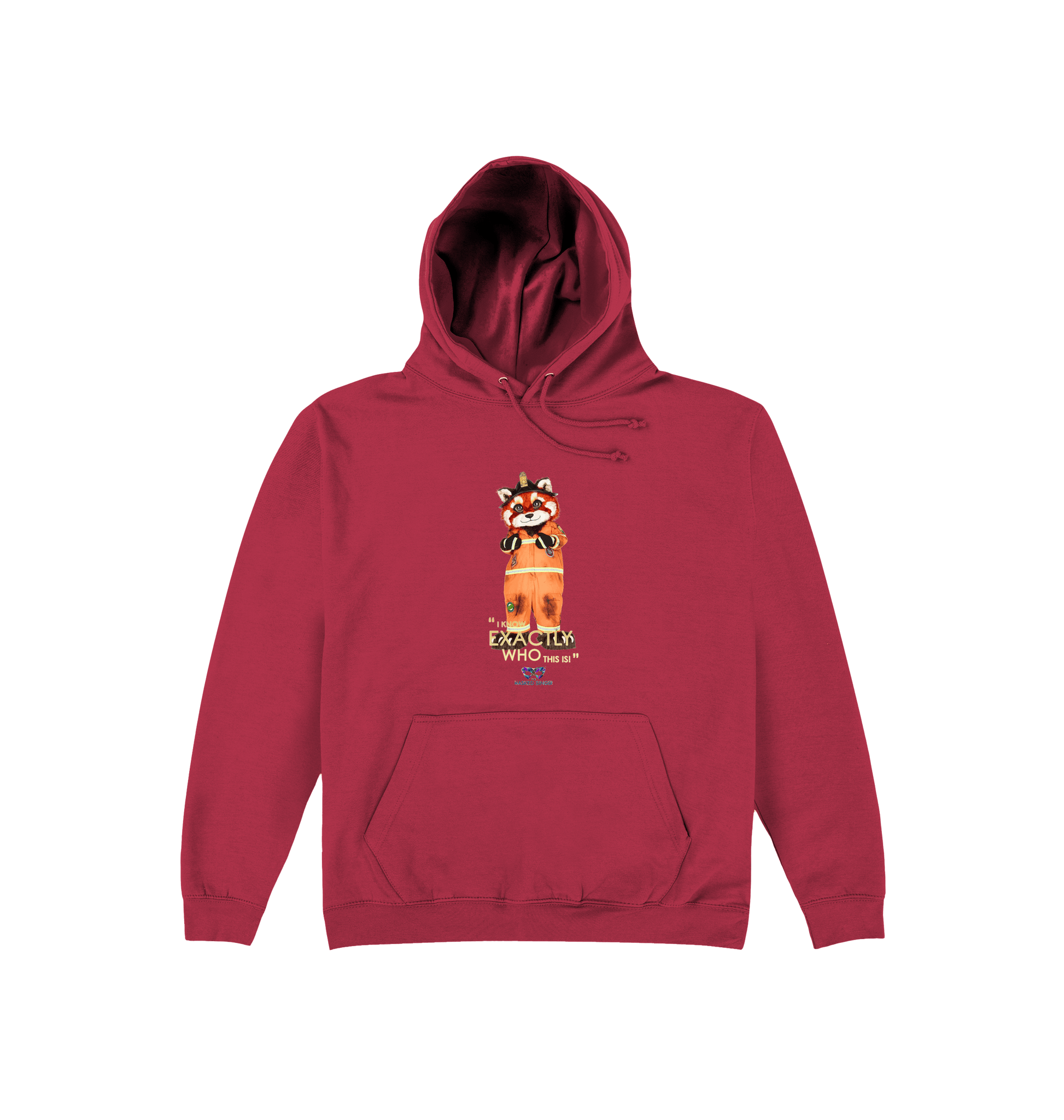 Brick Red Printed Hoody Front