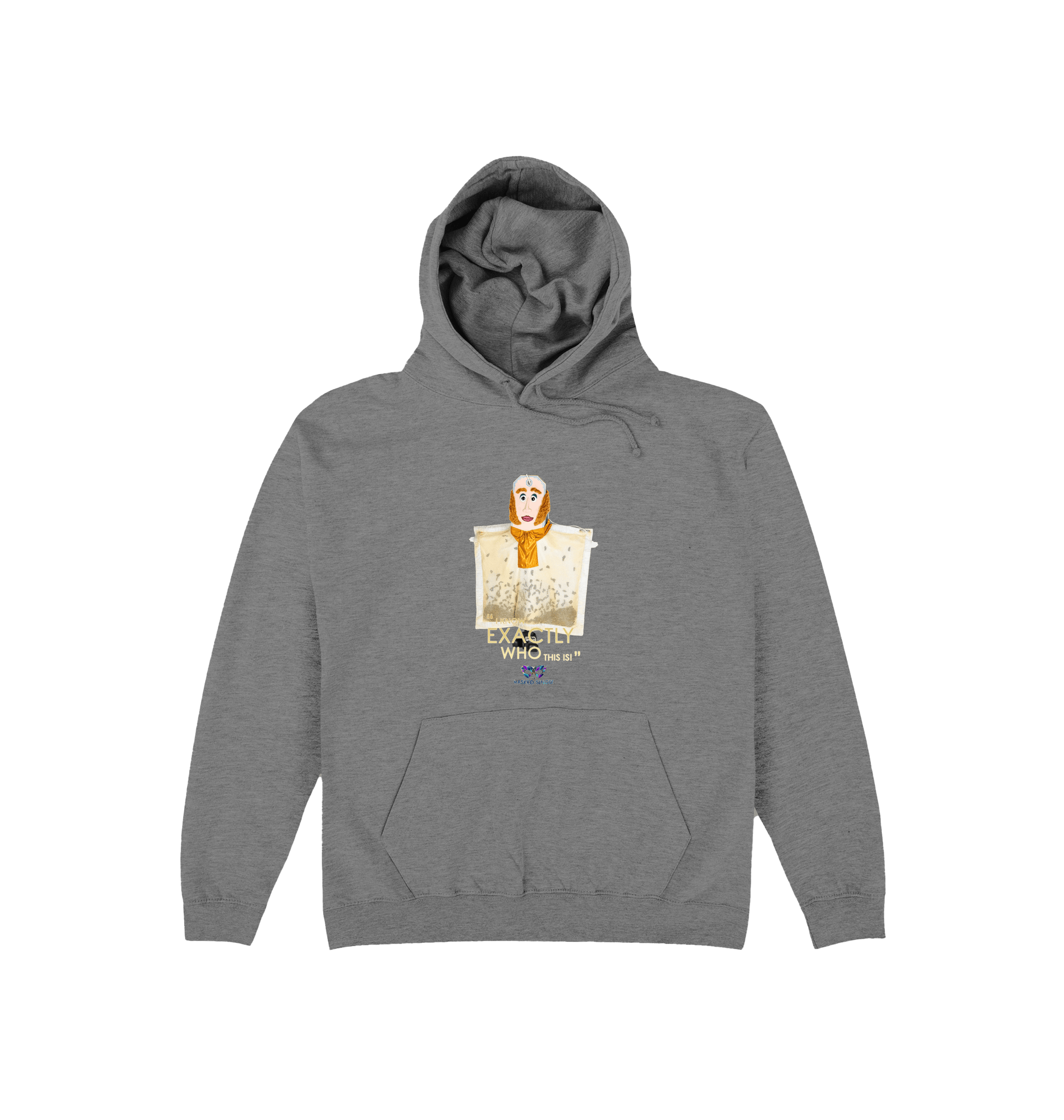 Graphite Heather Printed Hoody Front