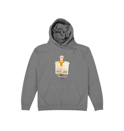 Graphite Heather Printed Hoody Front