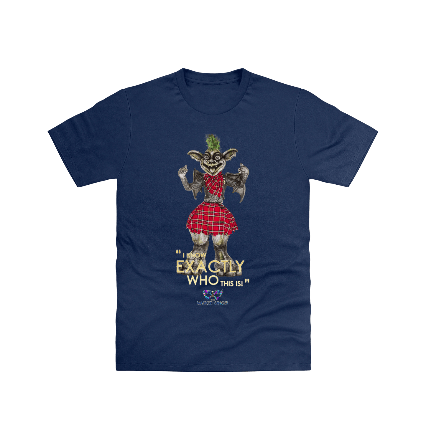 Navy Printed T-shirt Front