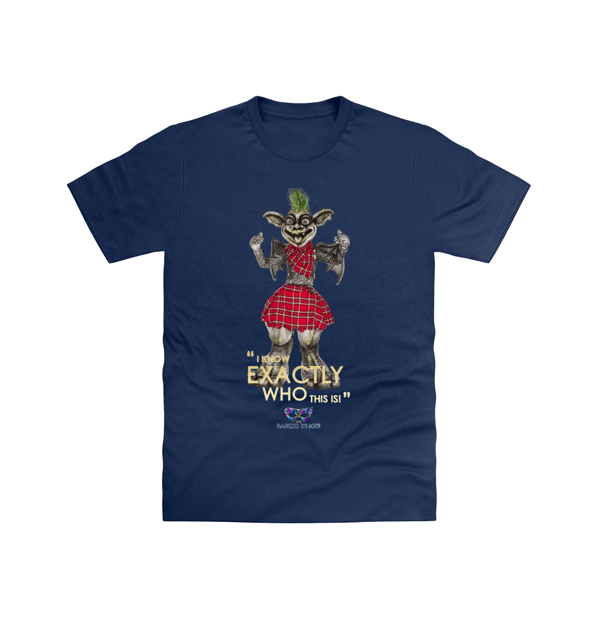 Navy Printed T-shirt Front