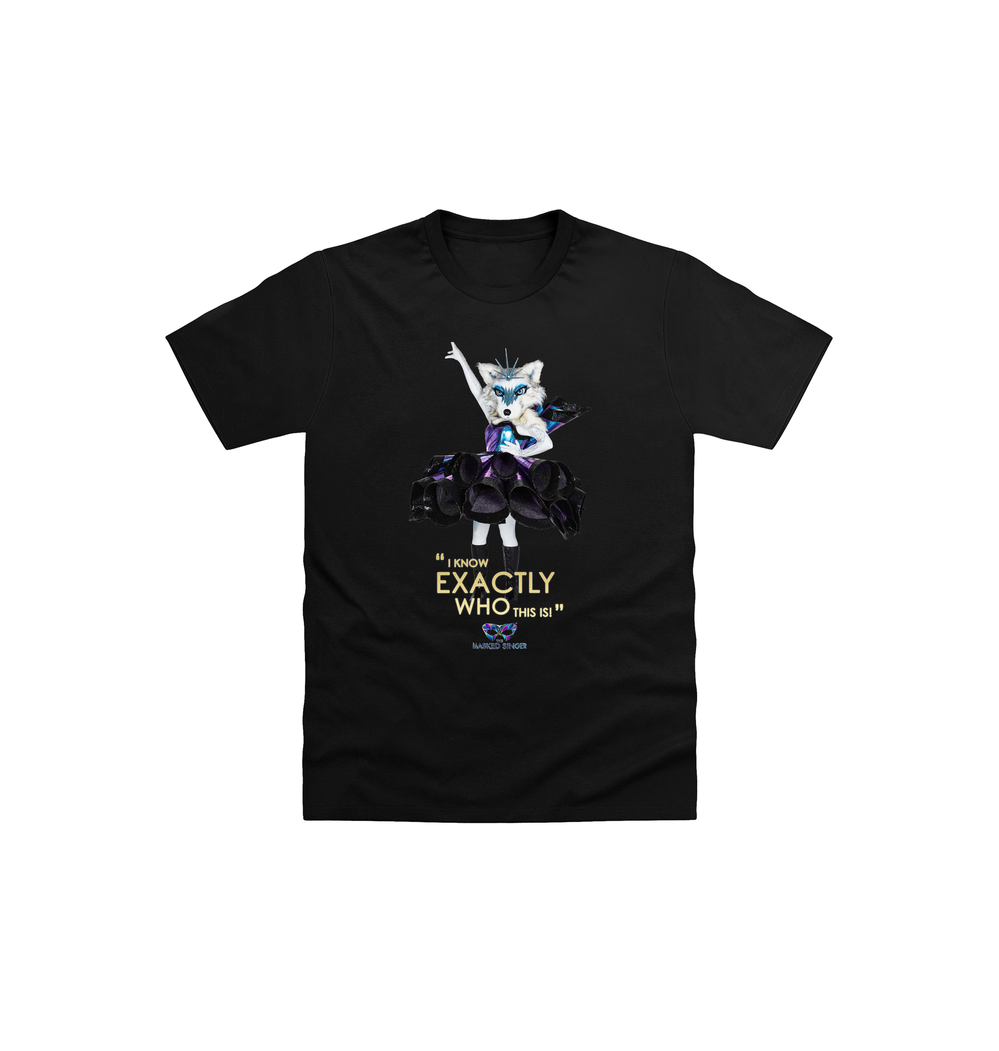 Black Printed Kids T-Shirt Front