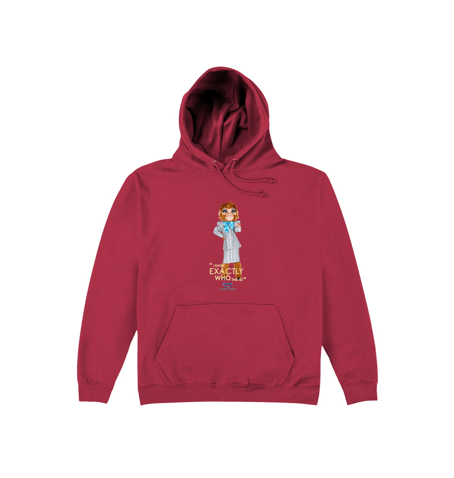 Brick Red Printed Hoody Front